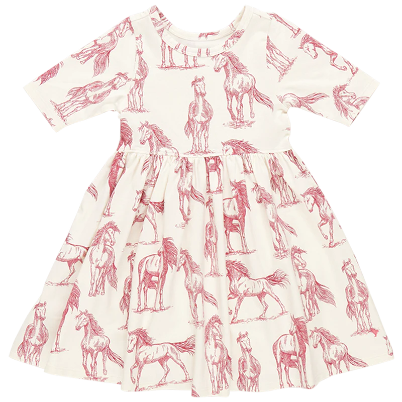 horse dress Girls Organic Steph Dress