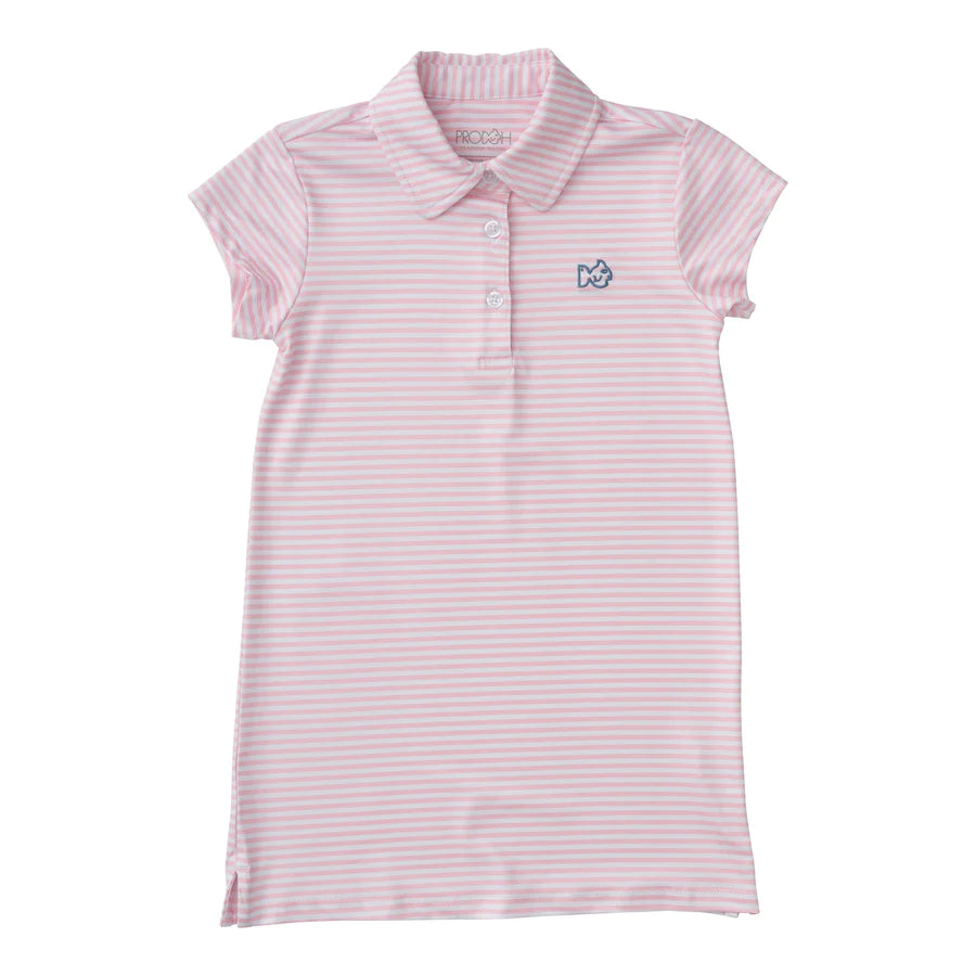 PRO PERFORMANCE GIRLS PINK STRIPE POLO DRESS AH Baby Co PRO PERFORMANCE GIRLS PINK STRIPE POLO DRESS AH Baby Co