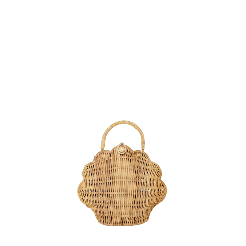 Wicker shell bag deals