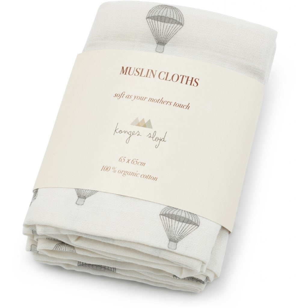 Konges 3 Pack Muslin Cloth- Parachute – AH Baby Co