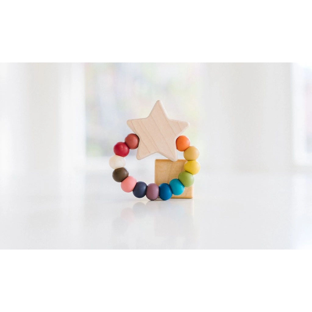 Bannor Toys Starm Charm Wood and Silicone Teething Toy