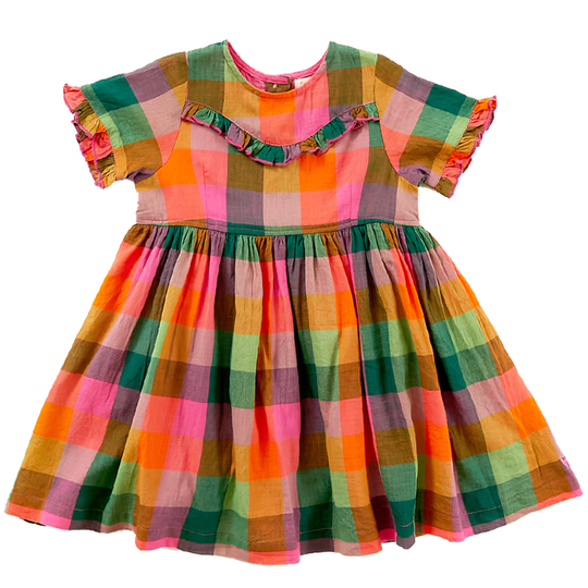 pink chicken plaid dress Womens Sleeveless Parker Dress
