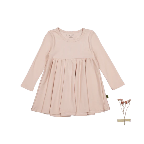 Long Sleeve Printed Dress - Tea Party